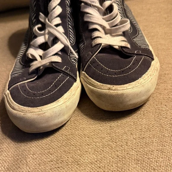 Vans Blue reissue Parisian night sk8-hi High-Top Sneakers Vault, Rare, size 12 - Picture 9 of 12